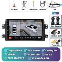 Autoradio CarPlay Suzuki SX4 (2006-2013) – Écran 9 pouces sans fil, jusqu'à 12 Go + 256 Go, vue 35