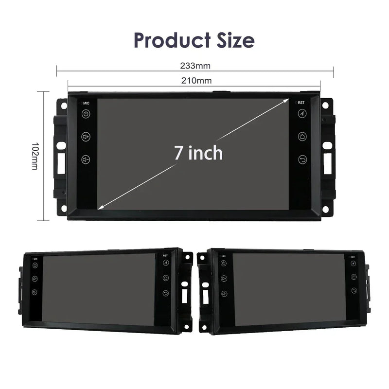 Autoradio CarPlay Jeep, Chrysler et Dodge (2005-2015) – Écran 7 pouces, jusqu'à 8 Go + 128 Go, vue 4