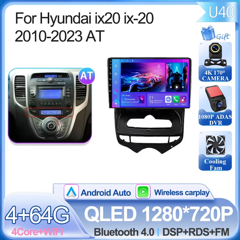 Autoradio CarPlay Hyundai ix20 (2010-2023) – Écran 9 pouces, jusqu'à 12 Go + 256 Go, vue 44