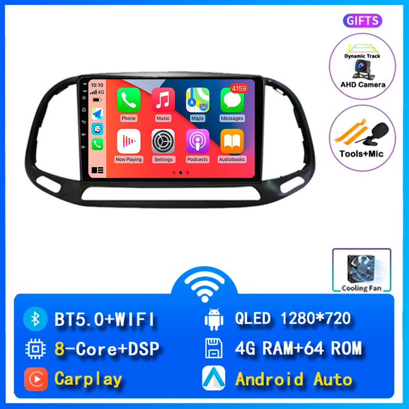 Autoradio CarPlay Fiat Doblo (2015-2019) – Écran 9 pouces, jusqu'à 12 Go + 256 Go, vue 10