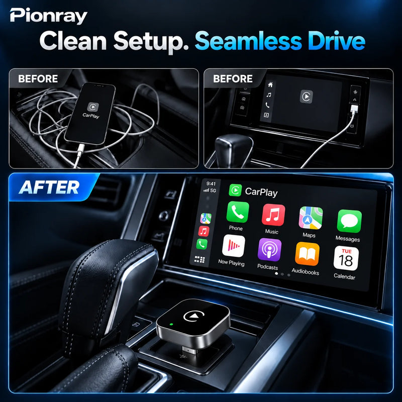 Adaptateur CarPlay Sans Fil Compact ou Clé USB – Android Auto, Wi-Fi Double Bande, Bluetooth 5.0, vue 6