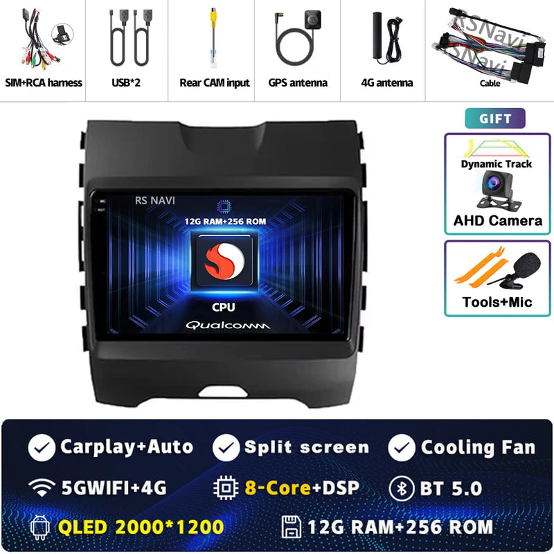 Autoradio CarPlay Ford Ranger, Everest et Edge (2015-2018) – Écran 9 pouces, jusqu'à 16 Go + 512 Go, vue 30