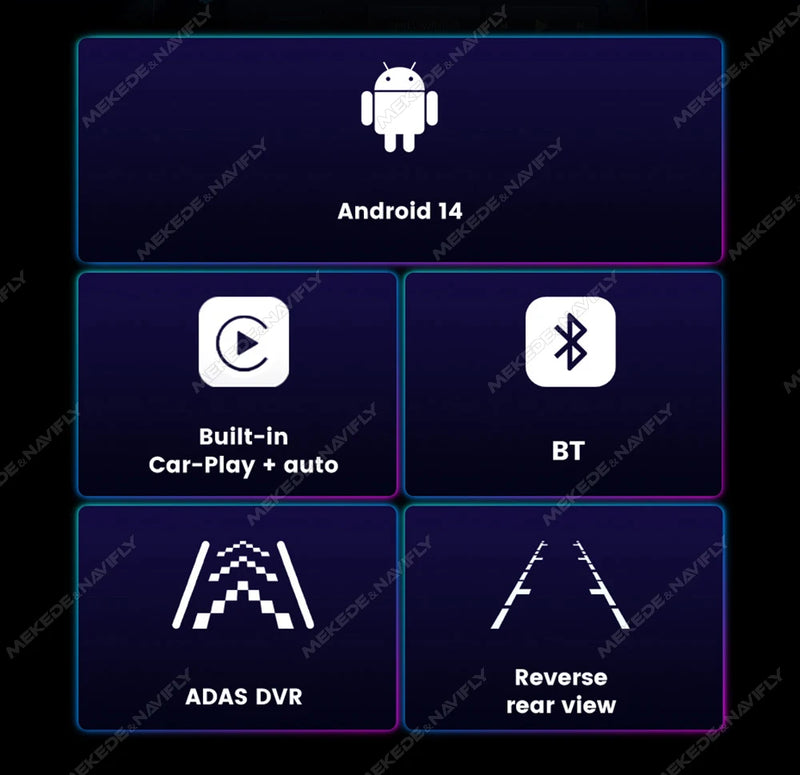 Autoradio CarPlay 2 DIN Universel Android 14 – Écran 9 ou 10 Pouces, Sans Fil, vue 3