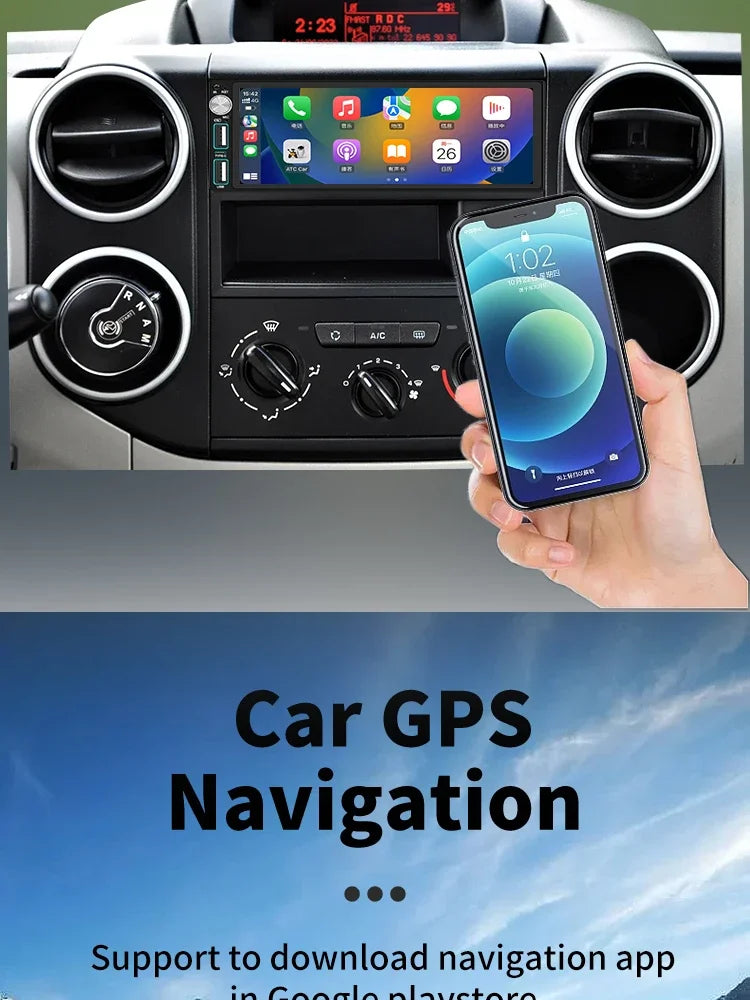 Autoradio CarPlay Renault Twingo 2 (2007-2016) – Écran 6,86 pouces 1 DIN, jusqu'à 4 Go + 64 Go, vue 18