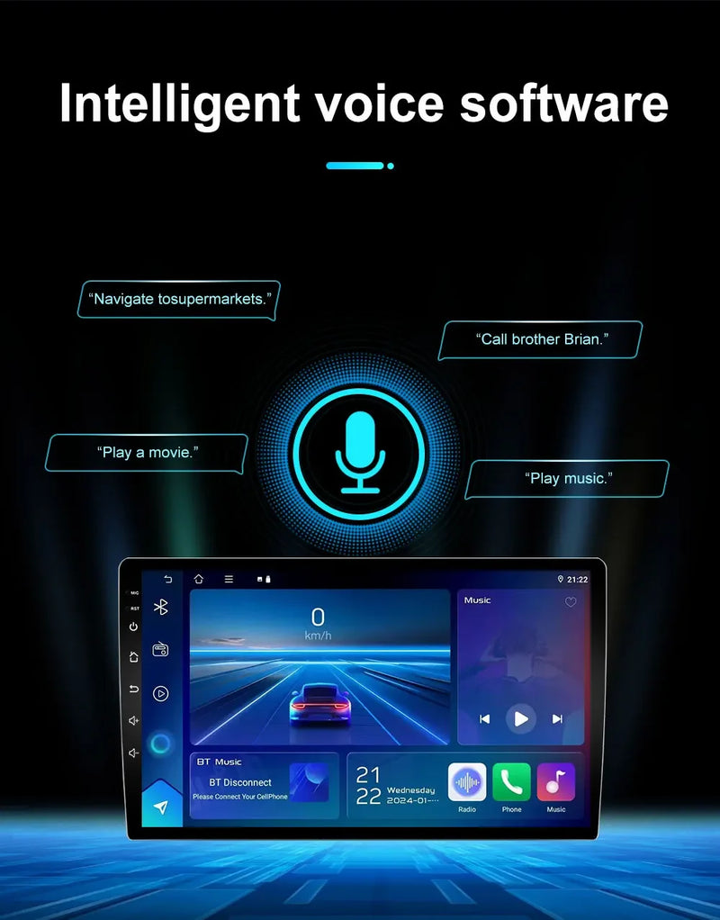 Autoradio CarPlay Volkswagen Sharan et Seat Alhambra 7N (2010-2022) – Écran 9 pouces, Android 16, vue 15
