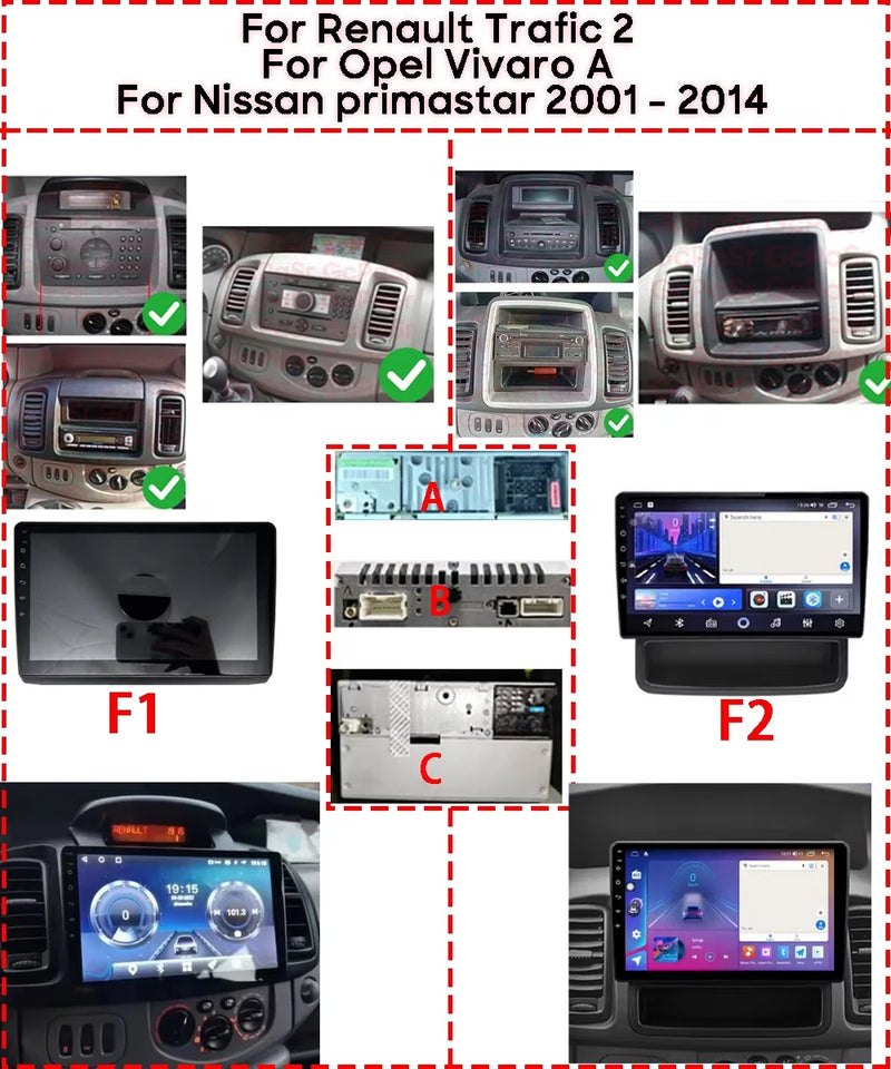 Autoradio CarPlay Renault Trafic 2, Opel Vivaro A et Nissan Primastar (2001-2014) – Écran tactile, jusqu'à 12 Go + 256 Go, vue 2