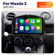 Autoradio CarPlay Mazda 2 (2007-2014) – Écran 9 pouces sans fil, Android 14, 2 Go + 32 Go