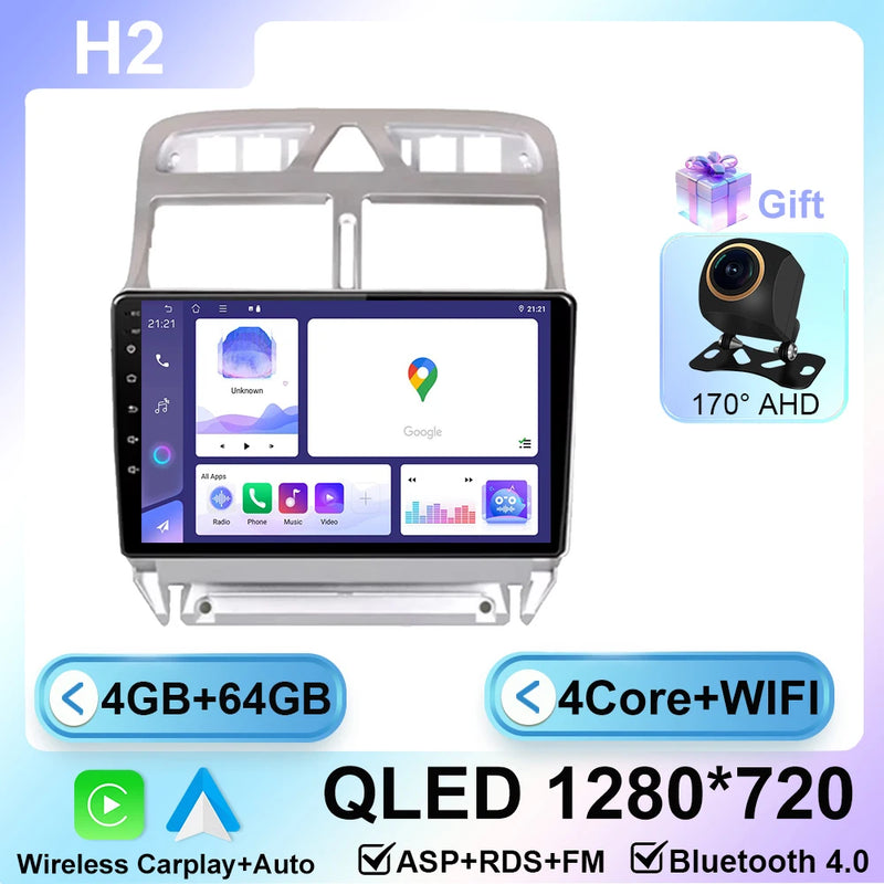 Autoradio CarPlay Peugeot 307 SW et CC (2002-2013) – Écran 9 pouces, Android 16, vue 11