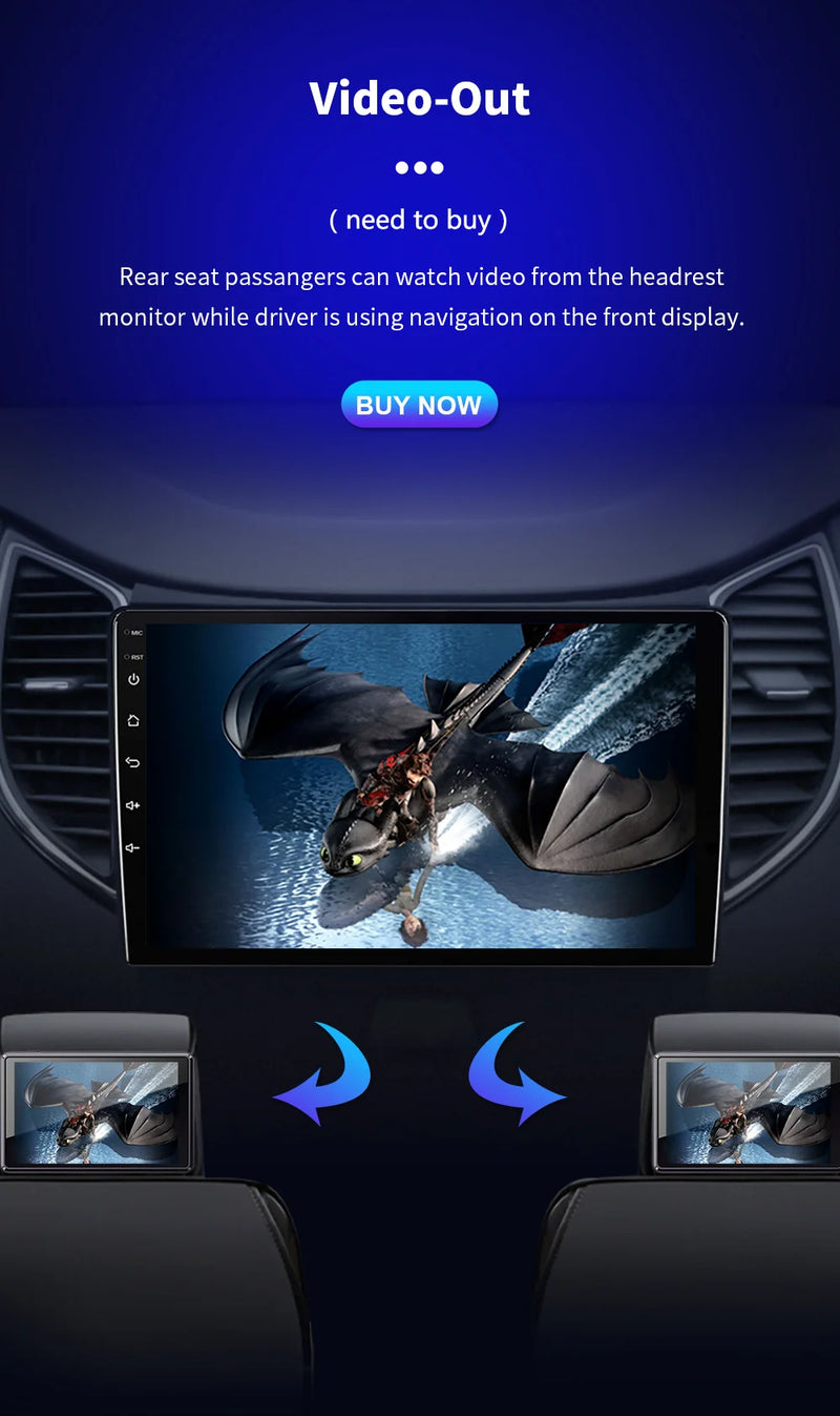 Autoradio CarPlay Hyundai Elantra (2012-2015) – Écran 9 pouces sans fil, jusqu'à 16 Go + 512 Go, vue 21