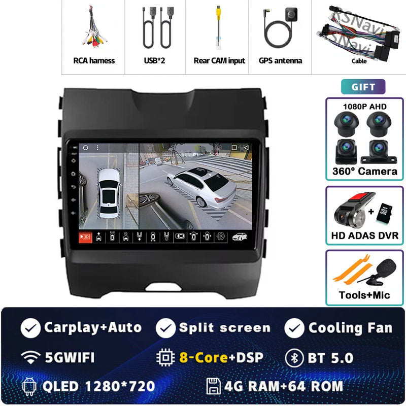 Autoradio CarPlay Ford Ranger, Everest et Edge (2015-2018) – Écran 9 pouces, jusqu'à 16 Go + 512 Go, vue 29