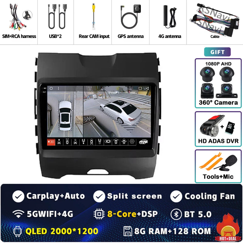Autoradio CarPlay Ford Ranger, Everest et Edge (2015-2018) – Écran 9 pouces, jusqu'à 16 Go + 512 Go, vue 36