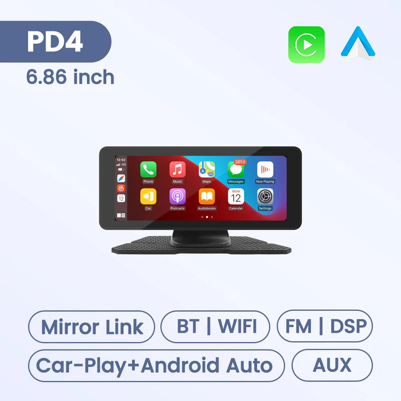 Écran CarPlay Portable Universel – 6,86 ou 10,26 Pouces, Sans Fil, FM et AUX, vue 46