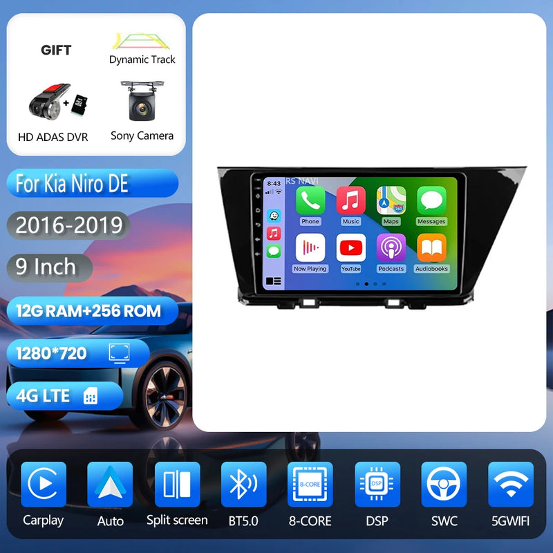 Autoradio CarPlay Kia Niro DE (2016-2019) – Écran 9 pouces, jusqu'à 16 Go + 256 Go, vue 22