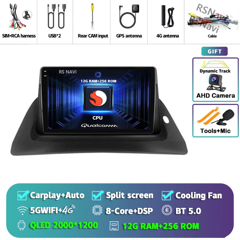 Autoradio CarPlay Renault Kangoo (2009-2018) – Écran 9 pouces, Android 16, jusqu'à 16 Go + 512 Go, vue 48