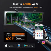 Rétroviseur Caméra 4K Écran Tactile 11,28 Pouces – Caméra Arrière, Wi-Fi 5 GHz, GPS en Option, vue 3