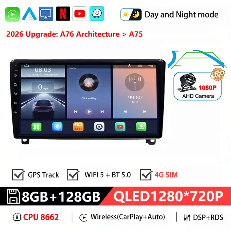 Autoradio CarPlay Peugeot 407 (2004-2011) – Android 16, boîtier CAN bus fourni, jusqu'à 8 Go + 256 Go, vue 30