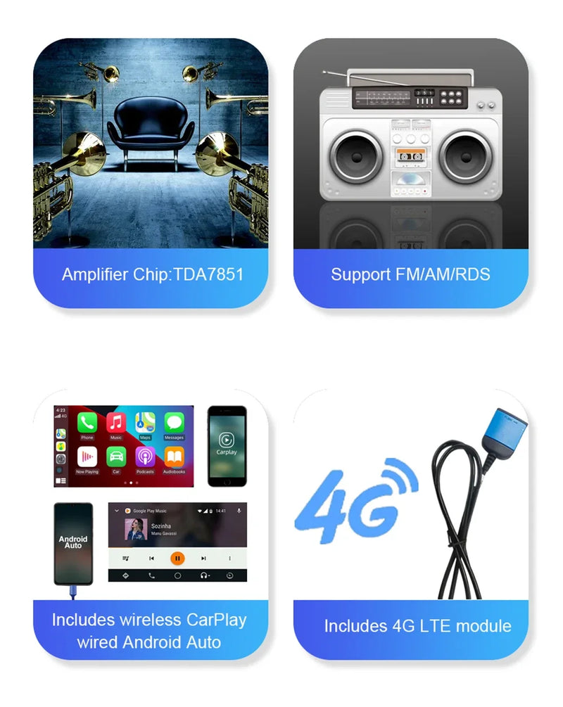 Autoradio CarPlay Alfa Romeo Mito (2008-2012) – Écran 7 pouces IPS, jusqu'à 8 Go + 128 Go, vue 17