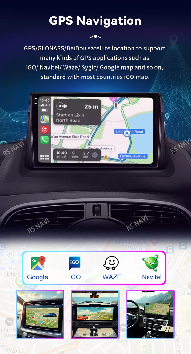 Autoradio CarPlay Renault Kangoo (2009-2018) – Écran 9 pouces, Android 16, jusqu'à 16 Go + 512 Go, vue 21