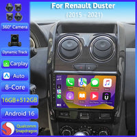 Autoradio CarPlay Dacia Duster (2015-2021) – Écran 9 pouces, Android 16, jusqu'à 16 Go + 512 Go