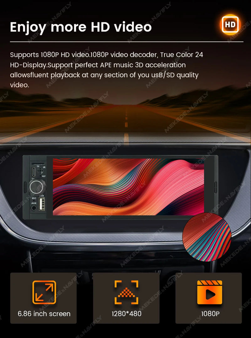 Autoradio 1 DIN CarPlay Universel 6,86 Pouces – Filaire ou Sans Fil, Bluetooth, vue 26
