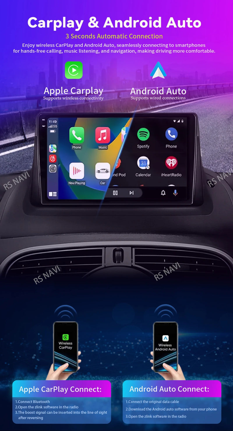 Autoradio CarPlay Renault Kangoo (2009-2018) – Écran 9 pouces, Android 16, jusqu'à 16 Go + 512 Go, vue 11