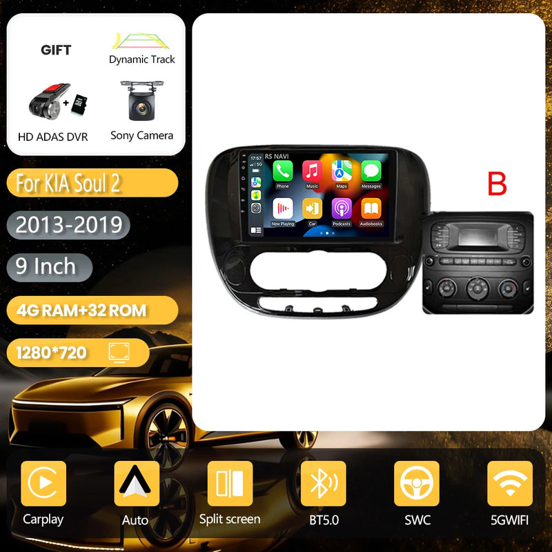 Autoradio CarPlay Kia Soul 2 (2013-2019) – Écran 9 pouces, jusqu'à 16 Go + 256 Go, vue 48