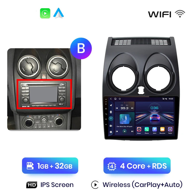 CARPLAY NISSAN QASHQAI J10 ( 2006-2013) W1