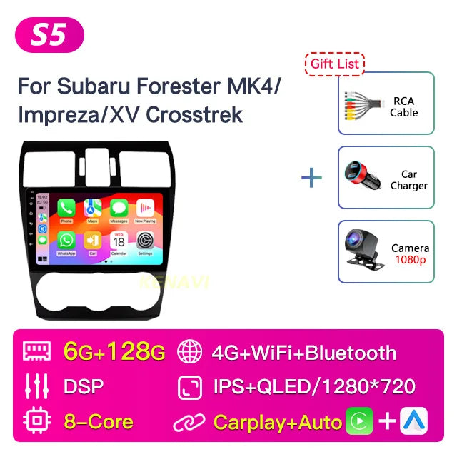 Autoradio CarPlay Subaru Forester MK4, Impreza et XV Crosstrek (2012-2014) – Écran IPS 9 pouces, vue 36