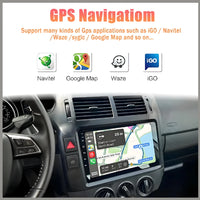Autoradio CarPlay Volkswagen Polo 4 (2004-2009) – Écran 9 pouces, cadre noir ou argent, vue 5
