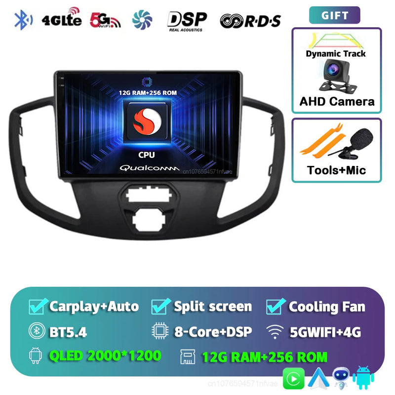 Autoradio CarPlay Ford Transit (2015-2018) – Écran QLED, jusqu'à 16 Go + 512 Go, vue 19