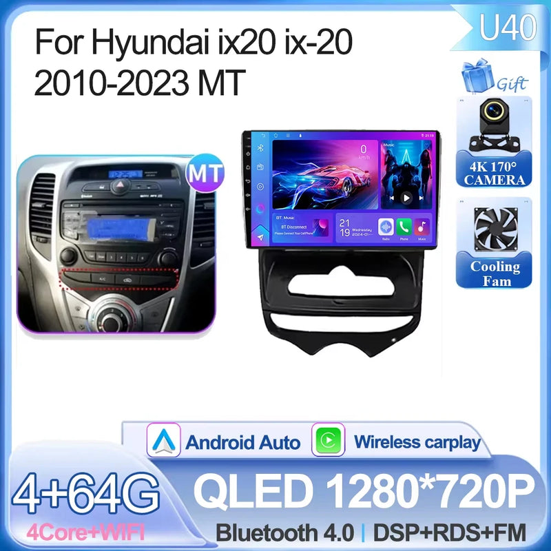 Autoradio CarPlay Hyundai ix20 (2010-2023) – Écran 9 pouces, jusqu'à 12 Go + 256 Go, vue 40