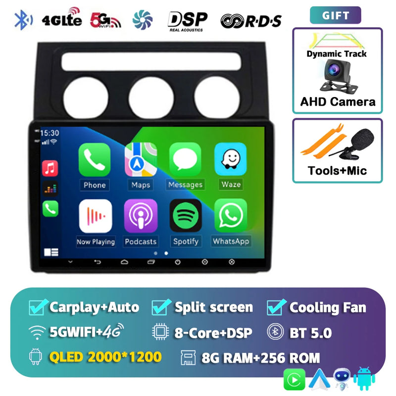 Autoradio CarPlay Volkswagen Touran 1 (2003-2010) – Écran 2K 9 pouces, Android 16, vue 13
