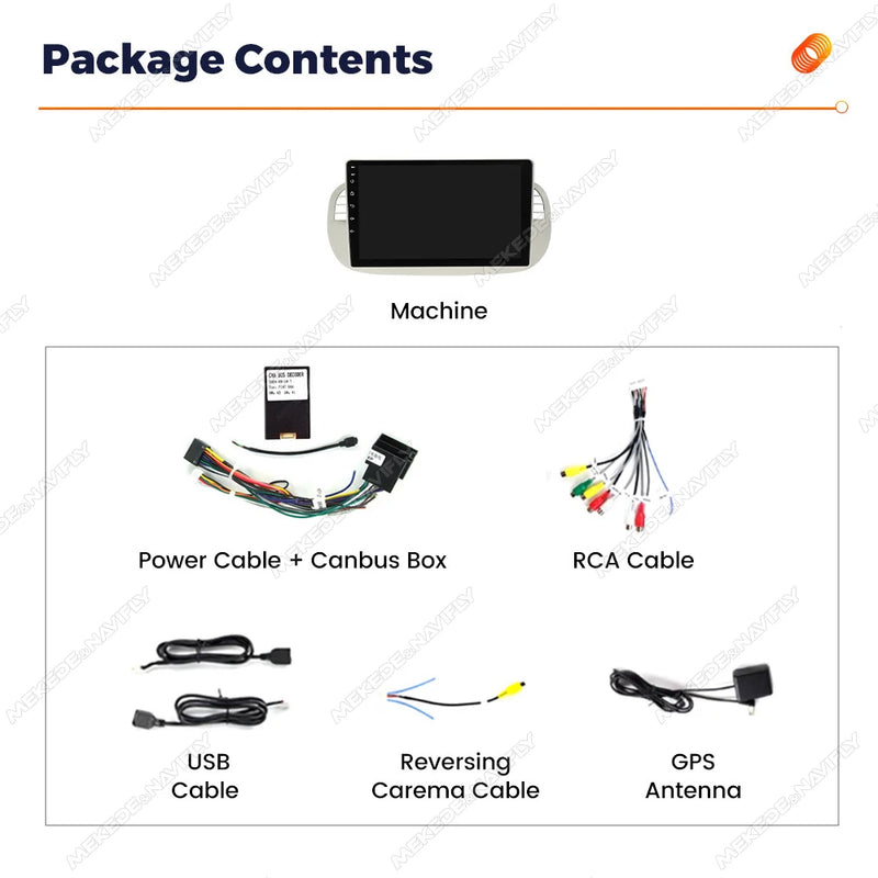 Autoradio CarPlay Fiat 500 (2010-2015) – Écran 9 pouces IPS, Android 14, jusqu'à 2 Go + 32 Go, vue 11