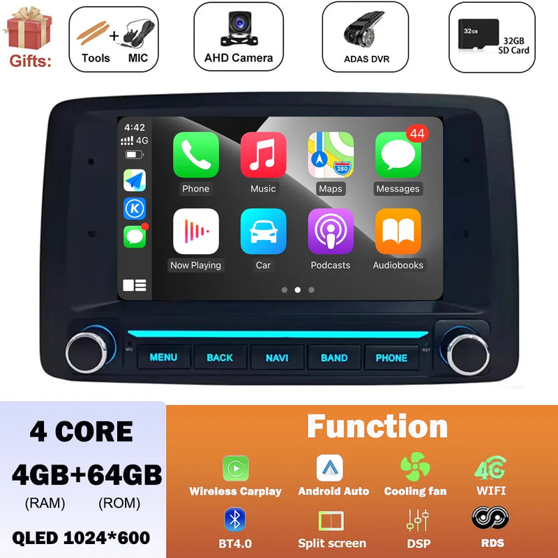 Autoradio CarPlay Fiat Panda (2003-2012) – Écran QLED 7 pouces, jusqu'à 8 Go + 256 Go, vue 7