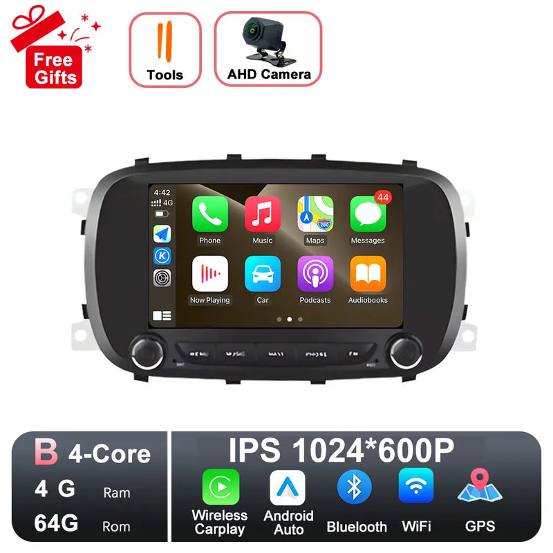 Autoradio CarPlay Fiat 500X (2014-2020) – Écran IPS 7 pouces, jusqu'à 8 Go + 256 Go, vue 34