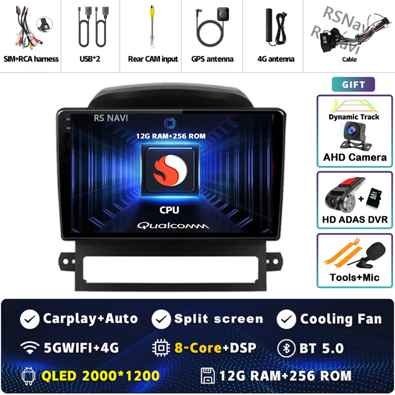 Autoradio CarPlay Chevrolet Captiva (2008-2012) – Écran 9 pouces sans fil, jusqu'à 16 Go + 512 Go, vue 44