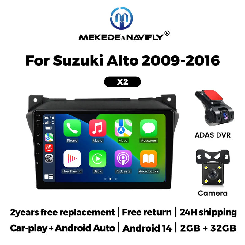 Autoradio CarPlay Suzuki Alto (2009-2016) – Écran 9 pouces, Android 14, vue 7
