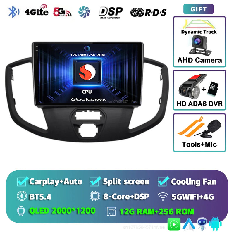 Autoradio CarPlay Ford Transit (2015-2018) – Écran QLED, jusqu'à 16 Go + 512 Go, vue 11