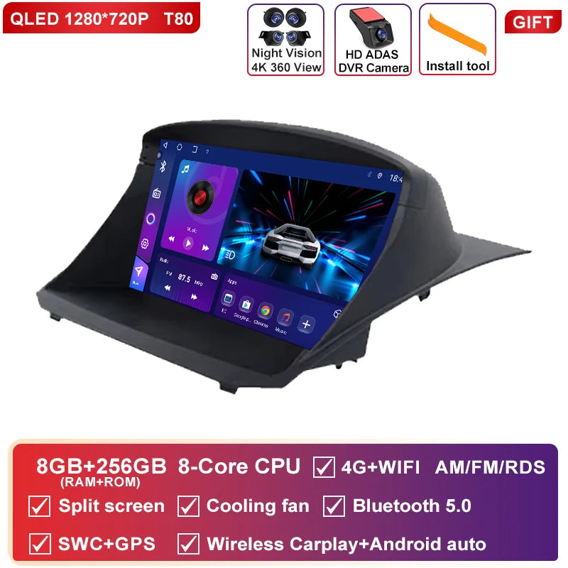 Autoradio CarPlay Ford Fiesta Mk6 et Mk7 (2008-2019) – Écran 9 pouces, jusqu'à 8 Go + 256 Go, vue 49