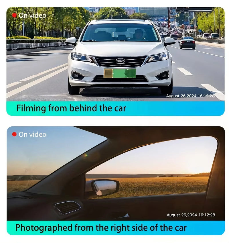 Dashcam 3 ou 4 Caméras – Avant 1080P, Côtés Orientables et Arrière, Mode Parking, vue 13