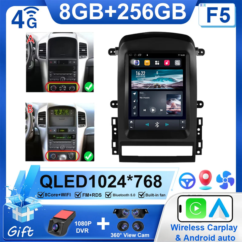 Autoradio CarPlay Chevrolet Captiva (2006-2012) – Écran vertical 9,7 pouces, jusqu'à 8 Go + 256 Go, vue 27