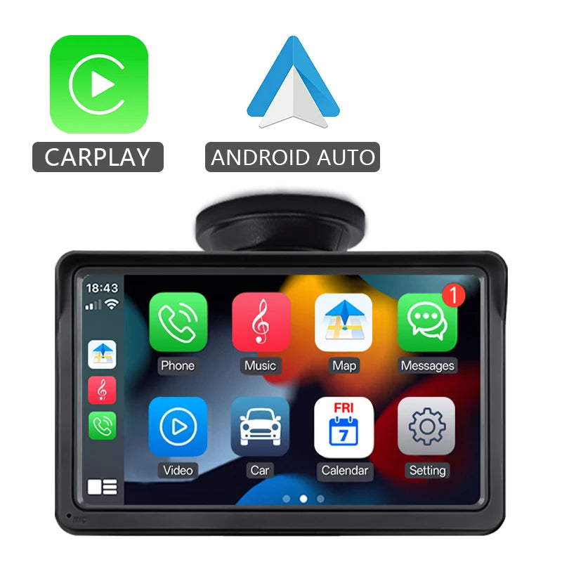 Écran CarPlay Portable Universel 7 Pouces – Ventouse ou Socle, Caméra de Recul, vue 24