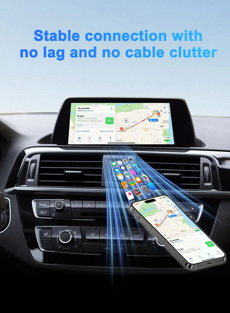 Adaptateur CarPlay Sans Fil USB 2 en 1 – 7 Modèles au Choix, Bluetooth 5.4, Wi-Fi 5,8 GHz, vue 12