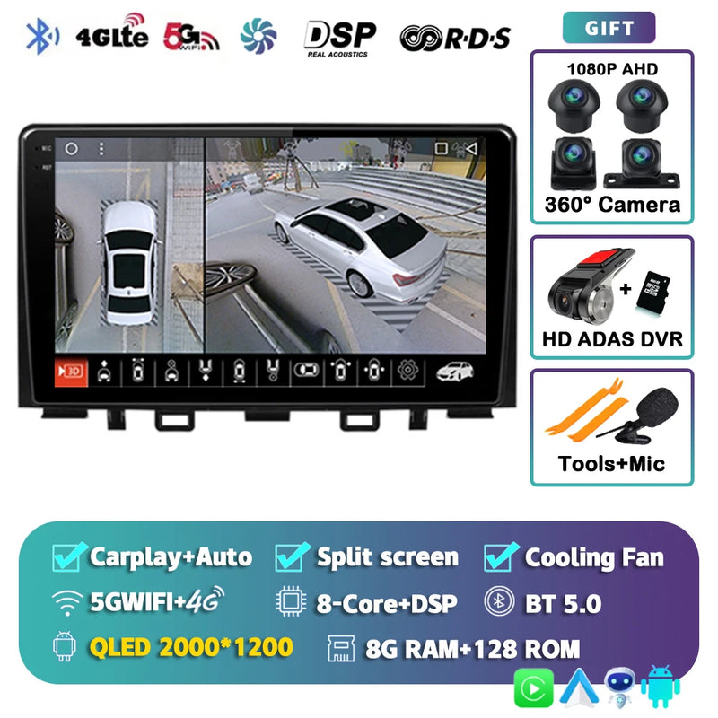 Autoradio CarPlay Kia Rio YB et Stonic (2016-2020) – Écran 9 pouces, jusqu'à 16 Go + 512 Go, vue 49
