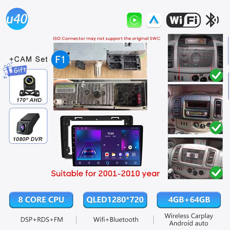 Autoradio CarPlay Renault Trafic 2, Opel Vivaro A et Nissan Primastar (2001-2014) – Écran tactile, jusqu'à 12 Go + 256 Go, vue 42