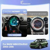 Autoradio CarPlay Mini Cooper R56 R60 (2006-2016) – Écran rond 12 pouces, Android 15, caméra 360° en option, vue 2