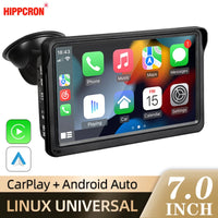 Écran CarPlay Portable Universel 7 Pouces – Ventouse ou Socle, Caméra de Recul