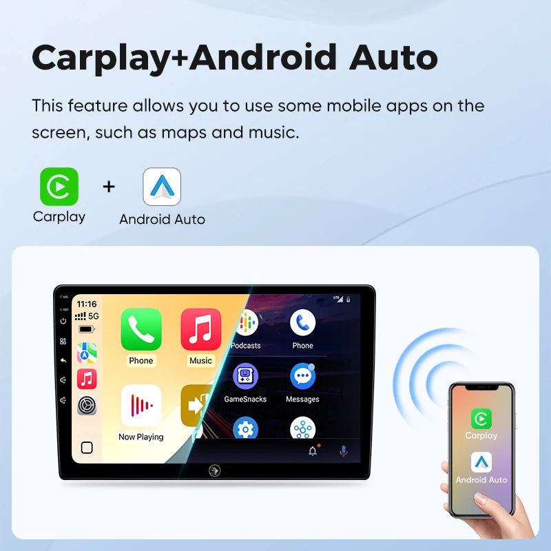Autoradio CarPlay Honda Civic 8 (2005-2011) – Écran 9 pouces, sans fil, vue 4