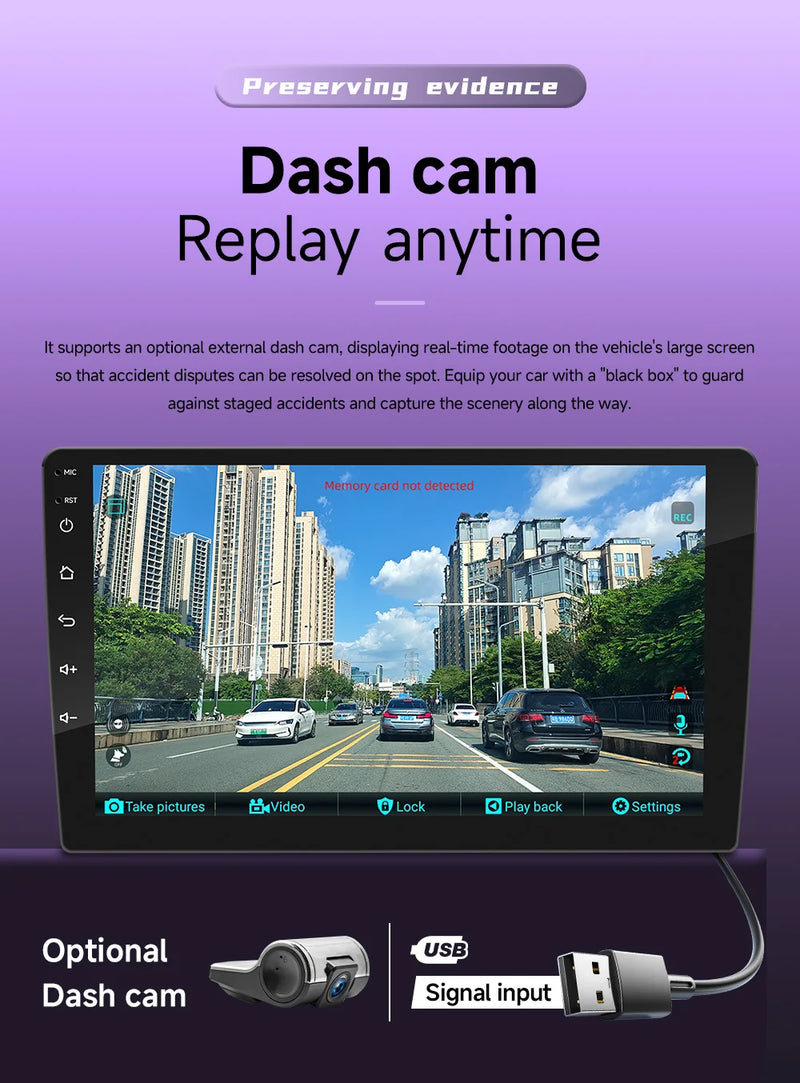 Autoradio CarPlay 2 DIN Universel – Écran 9 ou 10,1 Pouces, Filaire, Caméra en Option, vue 15