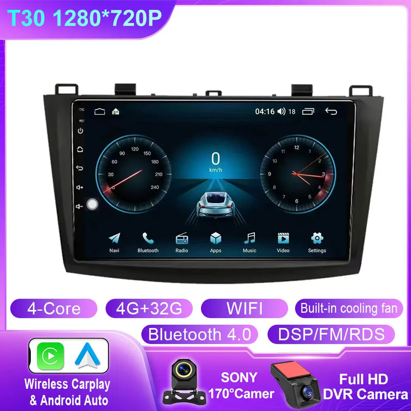 Autoradio CarPlay Mazda 3 BL (2009-2013) – Écran 9 pouces, jusqu'à 12 Go + 256 Go, vue 49
